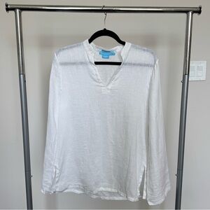 Island Company Linen White Blouse